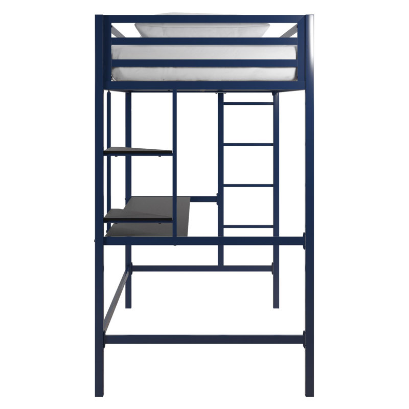 Novogratz Maxwell Metal Loft Bed with BuiltinDesk by Novogratz & Reviews Wayfair